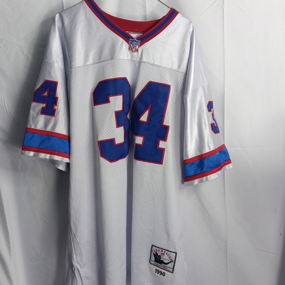 Mitchell & Ness Buffalo Bills Thurman Thomas 1990 Jersey White Mens 54 USA Made